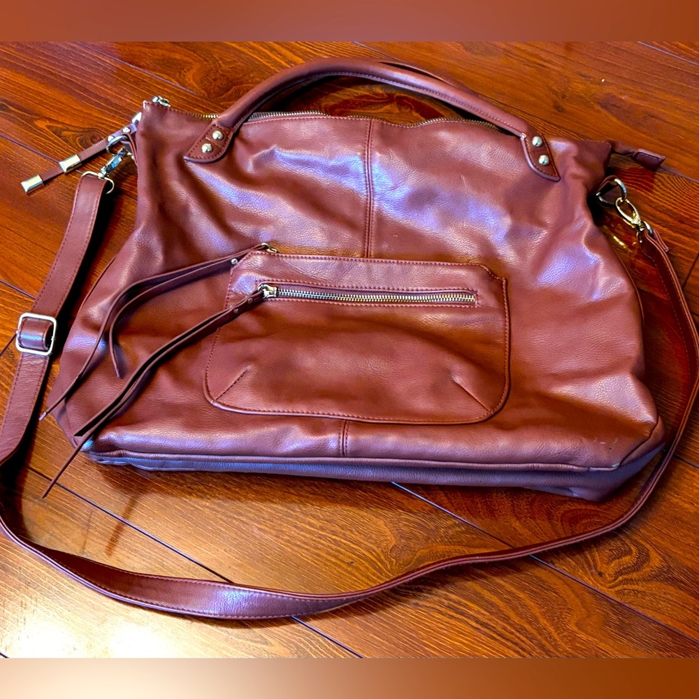 Steve Madden Hobo Style Large Tote Bag - in Cognac